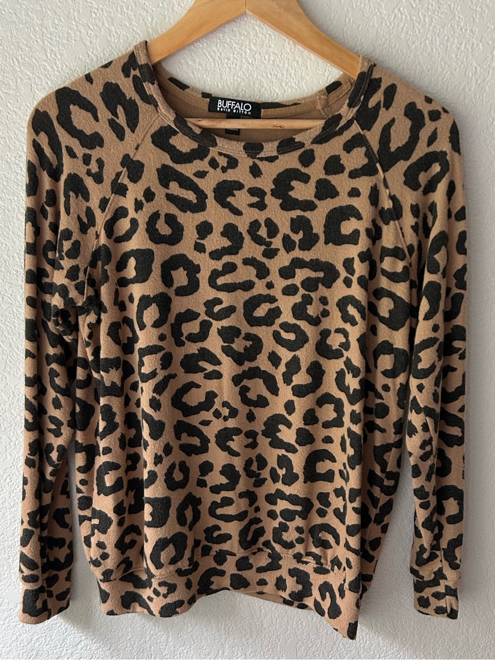 Buffalo David Bitton‎ Leopard Print Pullover in Camel and Black